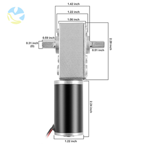 FT-58SGM31ZY Brush DC Worm Gear Motor Dual Shaft