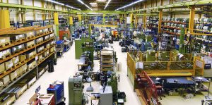 Industrial motor assembly line in France facility