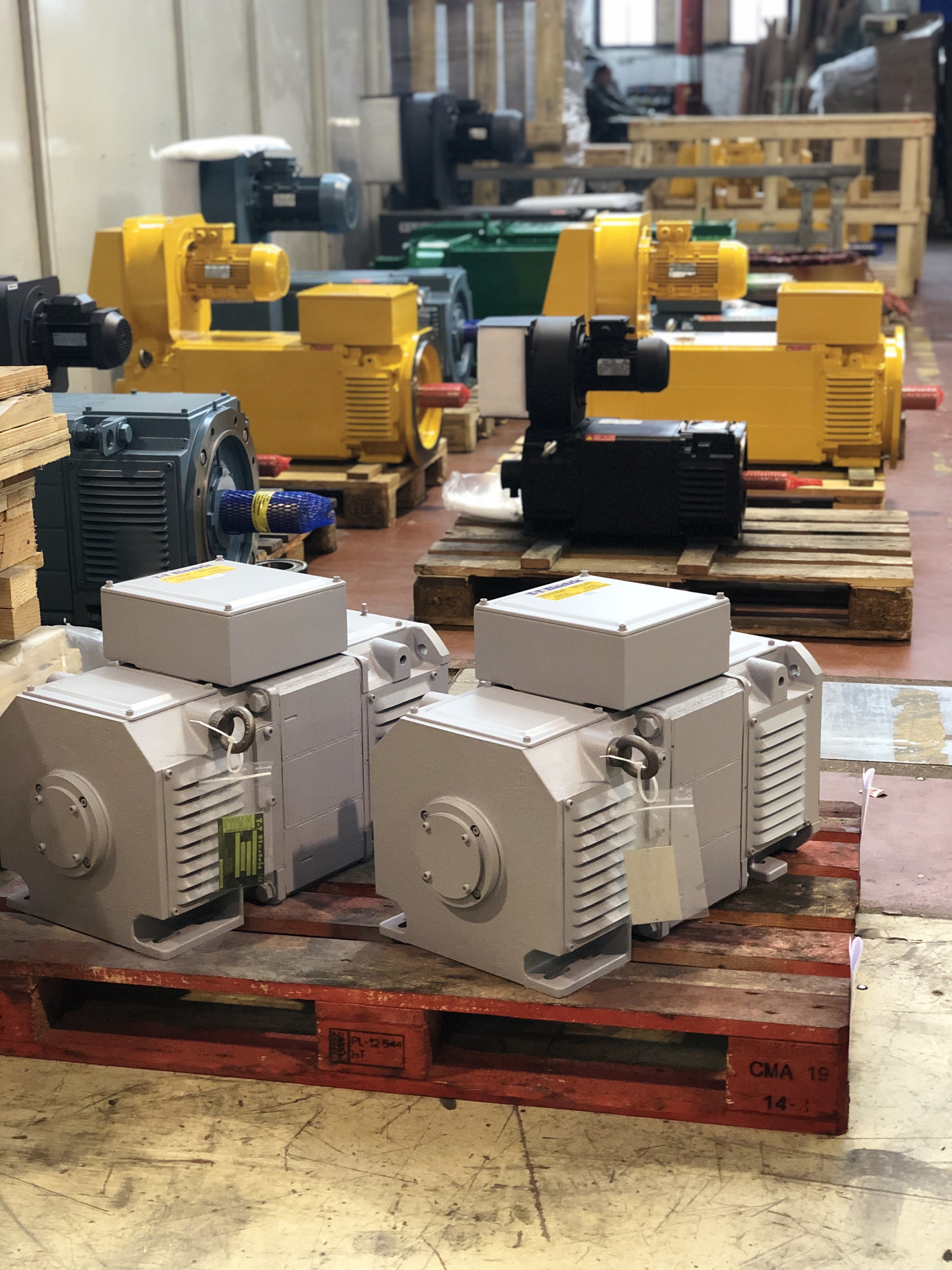 T-T Electric manufacturing workshop and heavy motor assembly line in France