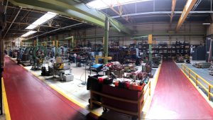 Heavy electric motor production workshop stage